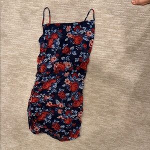 Melrose and Market Floral Dress - Navy and Red